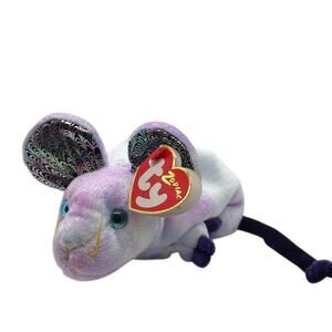 RARE 2000 Ty Beanie Baby Zodiac Year of Rat, Limited Tie-Dye Variant + Tag Error